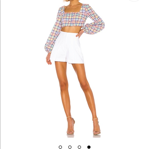 Multi colored rainbow checkered blouse - Picture 6 of 6